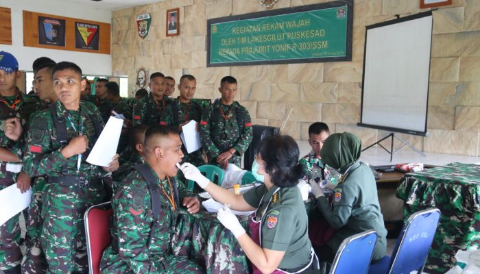 Rekam Wajah dan Percetakan Gigi untuk Prajurit Yonif Raider 303