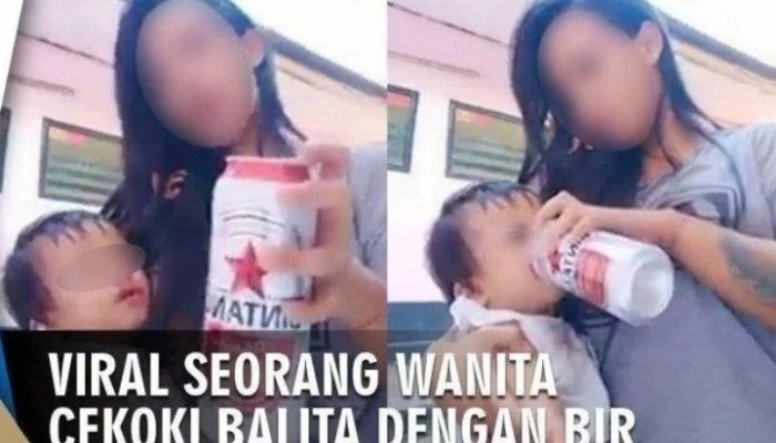 Viral Video Wanita Cekoki Balita dengan Bir: Supaya Cepat Tidur…!