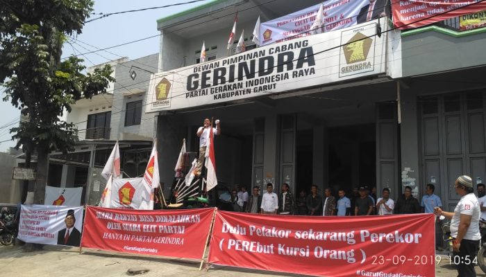 Ervin Luthfi Didzalimi, Relawan Kepung Kantor DPC Gerindra Garut