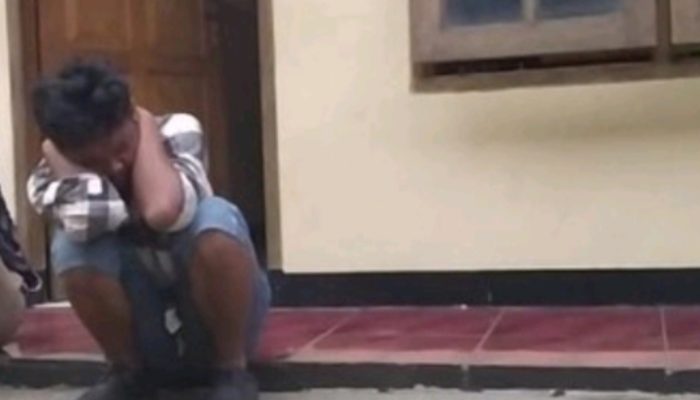 Preman Pemalak Angkot di Garut Menangis Saat Diciduk Polisi