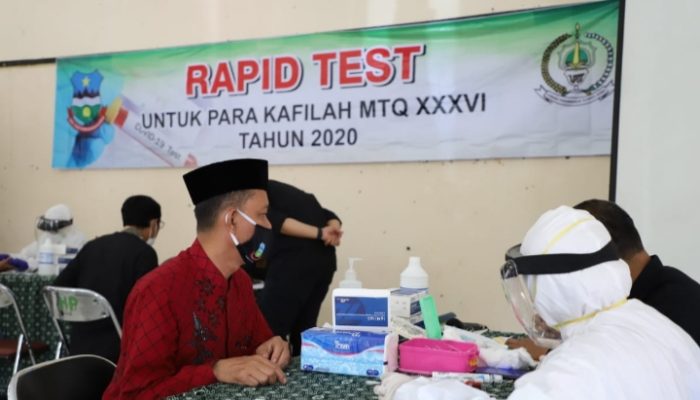 Jelang MTQ di Subang, 54 Kafilah Asal Garut Jalani Rapid Test Covid-19