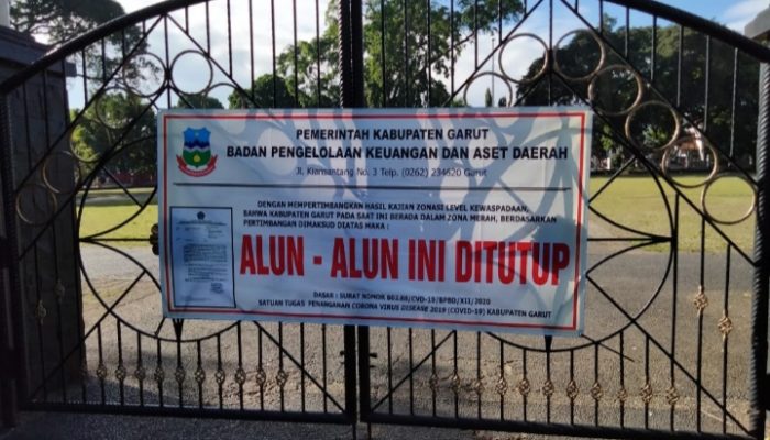 Tekan Penyebaran Covid-19, Alun Alun dan Kerkhop Garut Ditutup Sementara