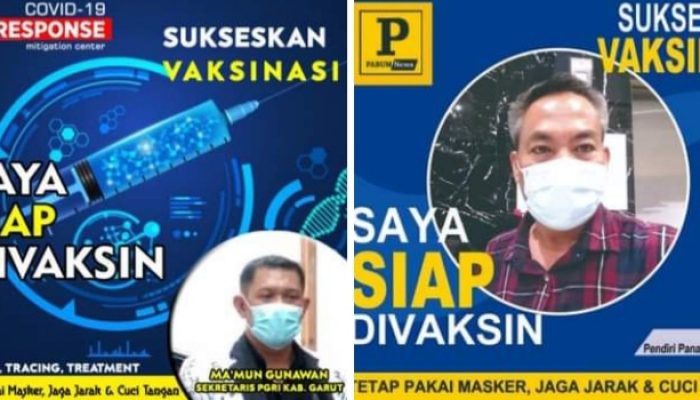 Sejumlah Warga Garut Kampanyekan “Saya Siap Divaksin” Lewat Foto di Medsos