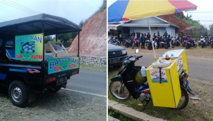Jemput Pembeli, Baso Ikan “Dua Putri” Jelajahi Garut Selatan