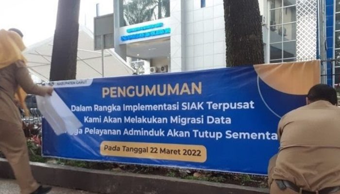 Selasa 22 Maret 2022, Pelayanan Administrasi Kependudukan di Disdukcapil Garut Tutup
