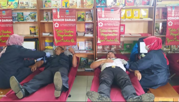Sambut HJG 210, PMI Ranting Cigedug Gelar Aksi Kemanusiaan Donor Darah