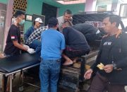 Sepeda Motor Terperosok karena Rem Blong, Ayah dan Tiga Anaknya di Singajaya Luka Parah