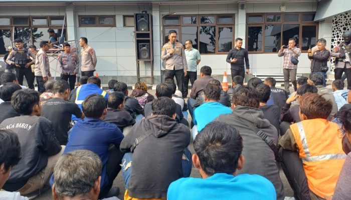 81 Orang yang Diduga Preman Digaruk Tim Polres Garut, Satu Diantaranya Bawa Samurai