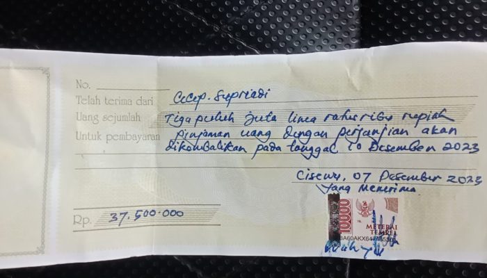 Kedes Cisewu Seperti Terhipnotis oleh Kades Panggalih Sampai Mau Pinjamkan Uang BLT Rp37,5 Juta