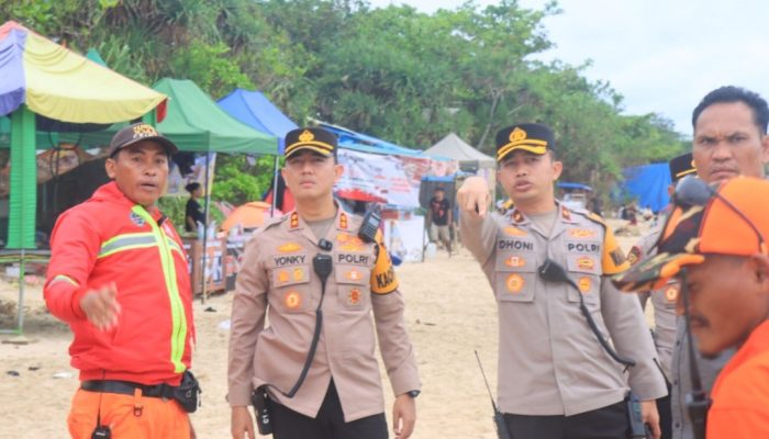 Cek Keamanan di Objek Wisata Pantai, Kapolres Garut Kunjungi Sayangheulang, Santolo, dan Rancabuaya