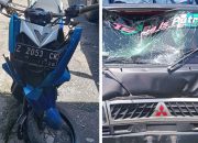X-Ride Kontra L 300 di Bangsasinga Cisompet, Pemotor Alami Patah Tulang dan Luka Tiga Jahitan
