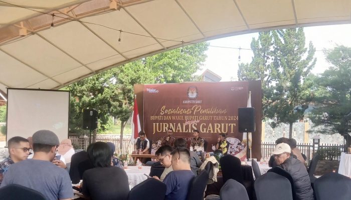 KPU Garut Undang Wartawan ke Villa Rancabango untuk Sosialisasikan Tahapan Pilkada 2024