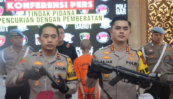 Dua Begal Sepeda Motor yang Bawa Senpi dan Sajam Ditangkap Polisi Garut, Satu Tewas Didor karena Melawan Petugas