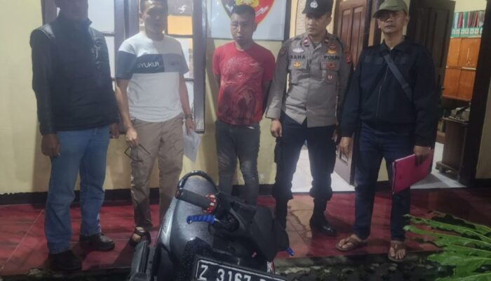 Ketahuan Curi Sepeda Motor di Jalan Guntursari, Pria Asal Cilawu Jadi Bulan-bulanan Warga