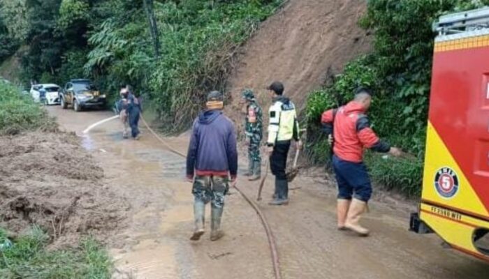 Pembersihan Material Longsor Rampung, Akses Jalan Banjarwangi-Singajaya Kembali Normal
