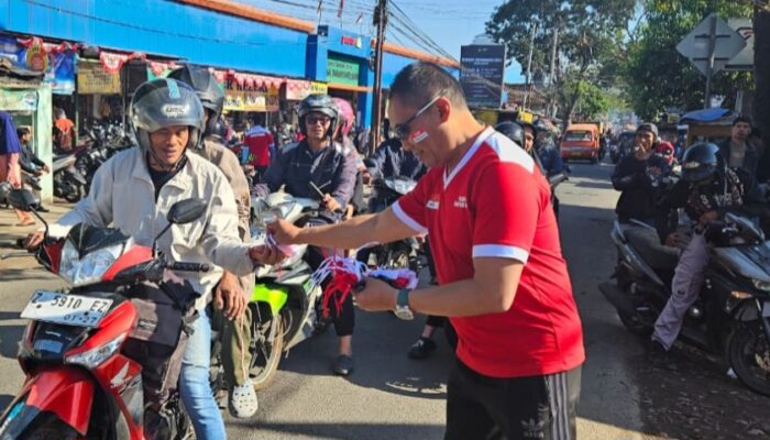 Banyuresmi Kibar Seribu Merah Putih, Polisi Turun ke Jalan Sambut HUT ke-80 RI