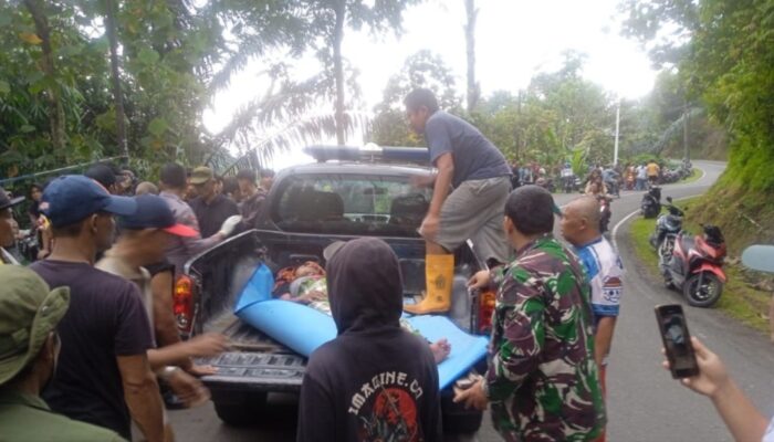 Truk Colt Diesel Terguling Dua Kali di Jalur Cikajang–Cisompet, Dua Orang Luka Serius