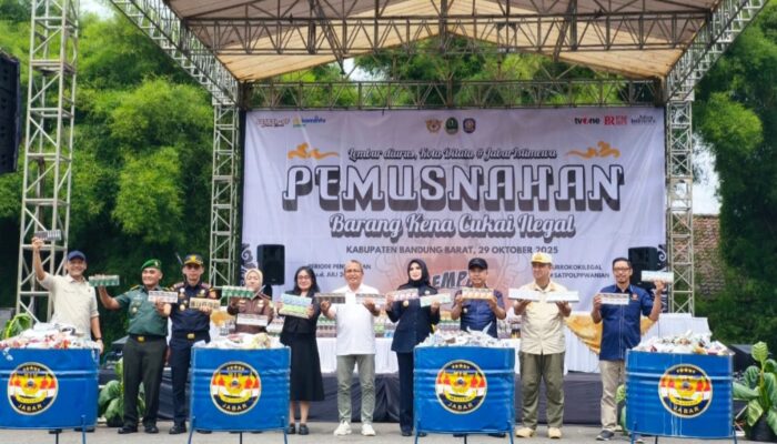 6,8 Juta Batang Rokok Ilegal Dimusnahkan di Bandung Barat, Pemprov Jabar: Bukti Nyata Lawan Kejahatan Cukai