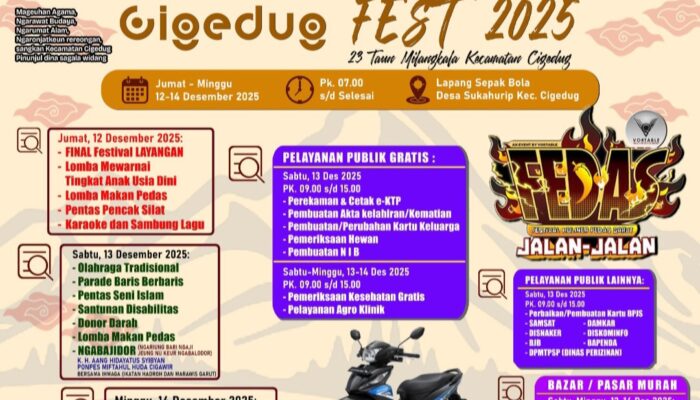 Cigedug Festival 2025: Tiga Hari Puncak Budaya, Layanan Publik, dan Spiritualitas Sambut Milangkala ke-23
