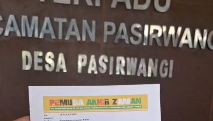 Ketua Pemuda Akhir Zaman Keluhkan Surat Dikembalikan Desa Pasirwangi, Soroti Pelayanan Publik di Garut