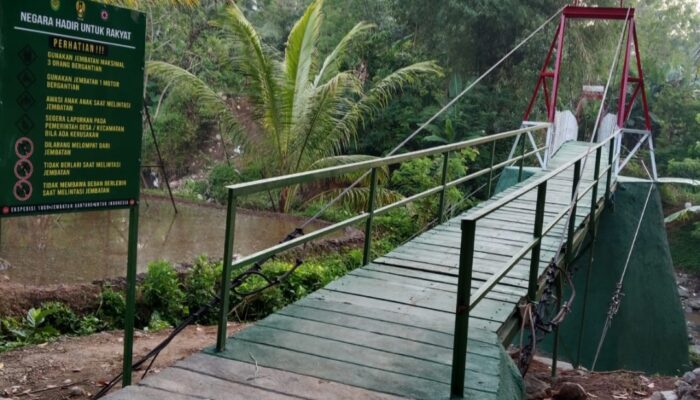Setelah Bertahun-tahun Dinanti, Jembatan Gantung Cigolewang Akhirnya Sambungkan Bungbulang–Cihikeu