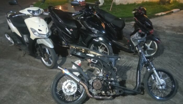 Polsek Wanaraja Amankan Delapan Remaja Diduga Hendak Balap Liar, Empat Motor Tanpa Surat Disita