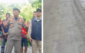 Cor Jalan di Tanjakan Nini Par’ah Belum Kering, Akses Ditutup Sementara hingga 29 April