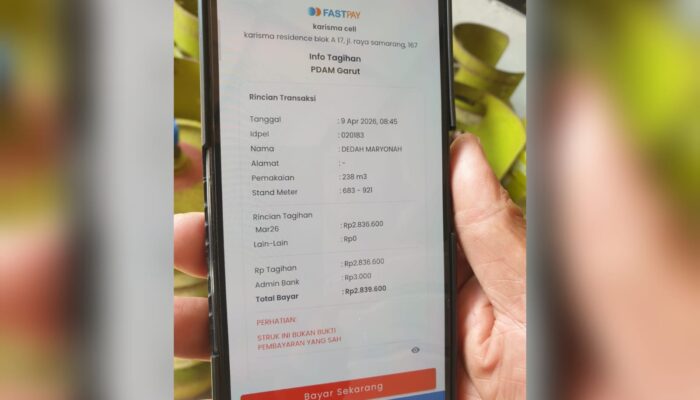Tagihan Air Membengkak, Pelanggan PDAM Garut Kaget Harus Bayar Rp 2,8 Juta