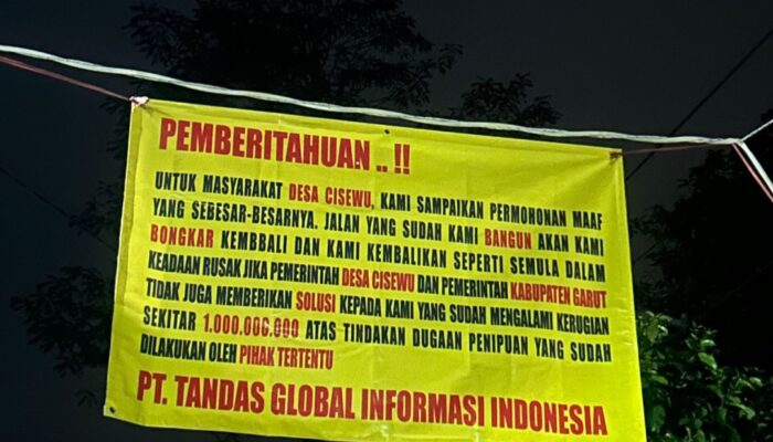 Pemborong Ancam Bongkar Jalan Rp1,2 M di Cisewu Garut, Klaim Belum Dibayar Sejak 2024