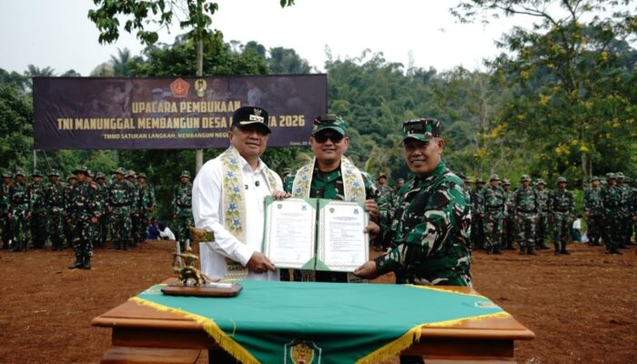 TMMD ke-128 Resmi Dibuka di Malangbong, Bupati Garut Dorong Percepatan Pembangunan hingga Pelosok Desa