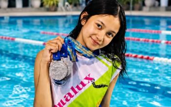 Atlet Muda Garut Falisha Shafana Raih Dua Medali di SHARK Finswimming Open VII 2026