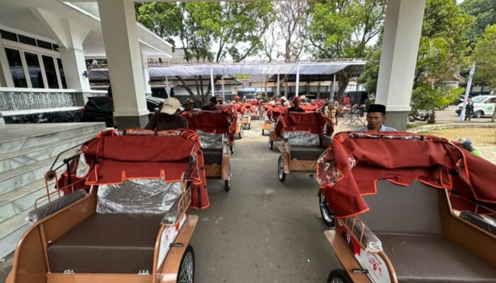 Prabowo Bagi-bagi Becak Listrik di Garut, Solusi Lansia dan Magnet Baru Wisata