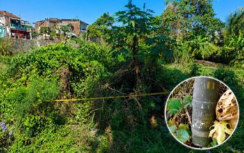 Geger Penemuan Mortir Artileri 105 MM di Tepi Sungai Cimanuk Garut