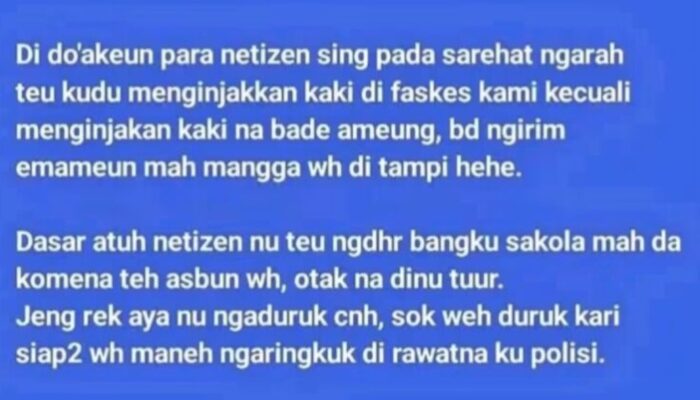 Viral “Bungkam” Keluhan Warga, Nakes Puskesmas Banjarwangi Kena Sanksi