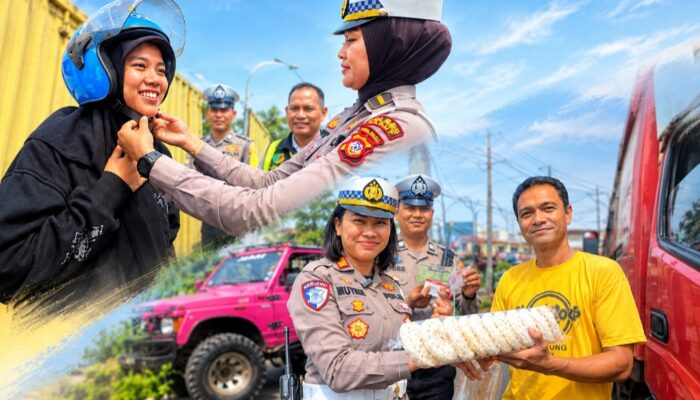 Wajah Baru Operasi Patuh Lodaya: Polisi Garut Bagi-bagi Helm dan Makanan Gratis Pengganti Tilang